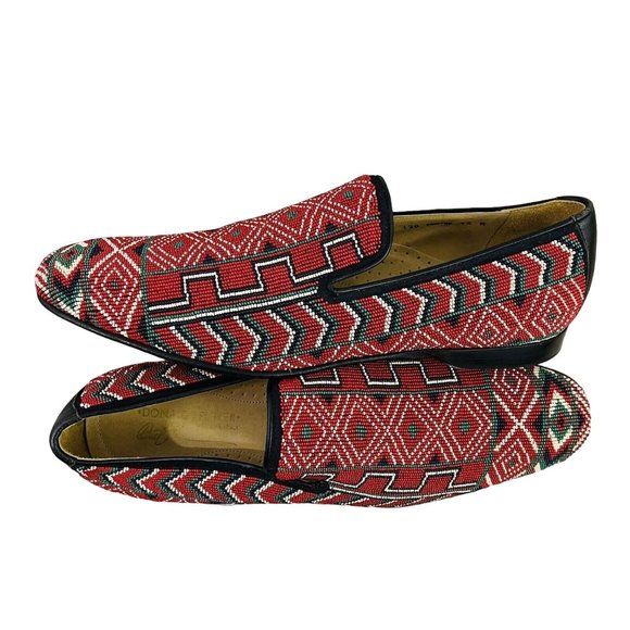 Donald J Pliner Signature Pontsp Glass Beaded Loafers Made in Italy Size 14